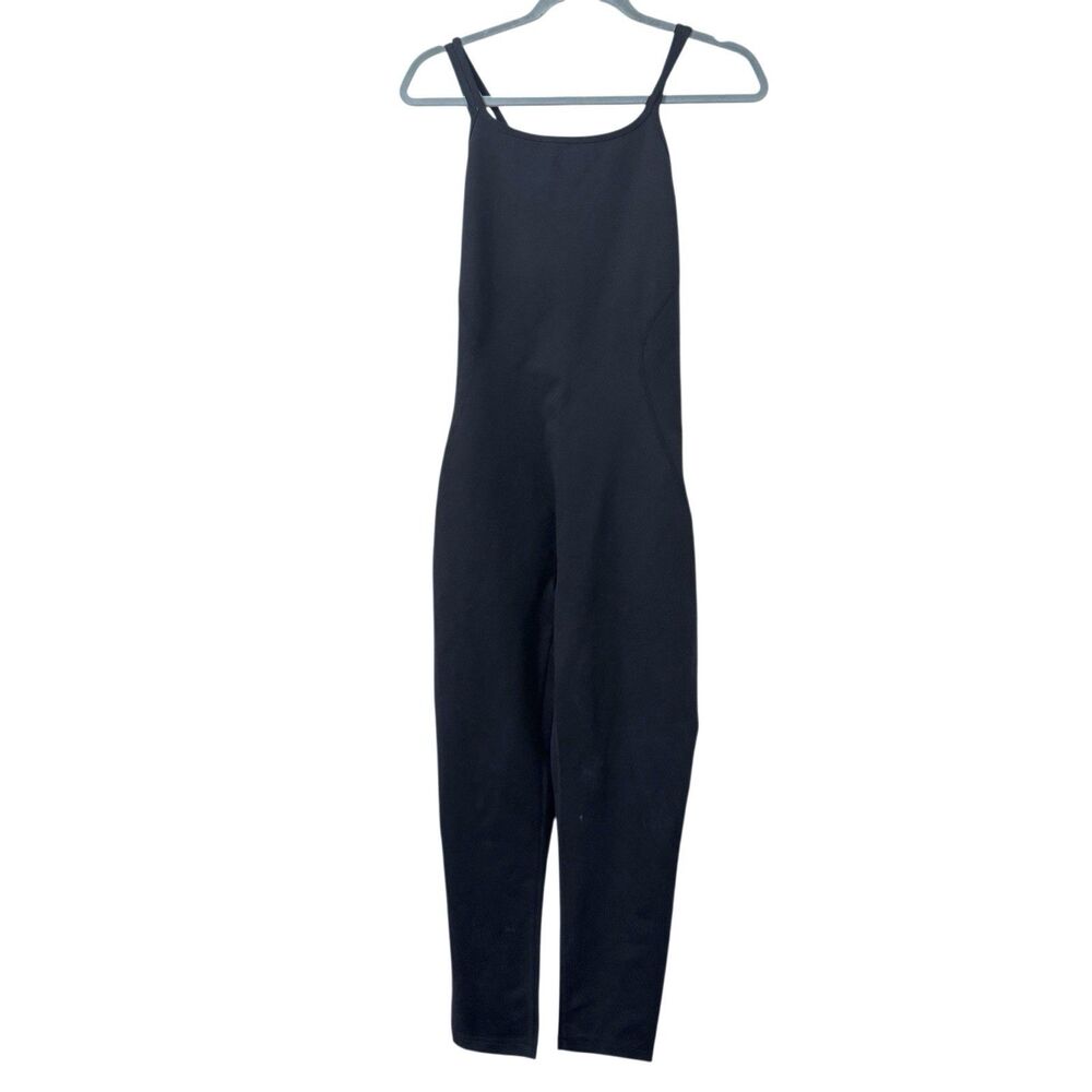 Zella Active Jumpsuit Large‎ Black Cropped Athletic Minimalist Gym Yoga Dance